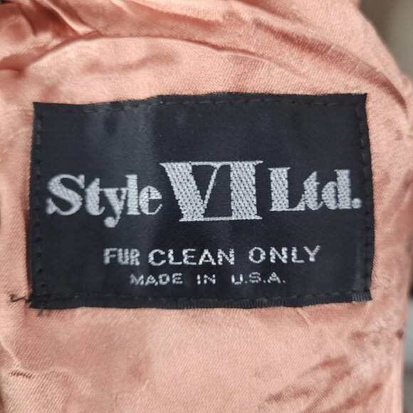 VTG Style VI Ltd Brown Faux Fur Hook & Loop Pockets Collared Lined Coat USA 18 - Picture 3 of 16